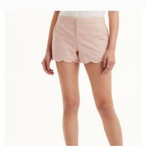 Blush pink eyelet, scalloped "Amber" shorts size 0! New with tags!